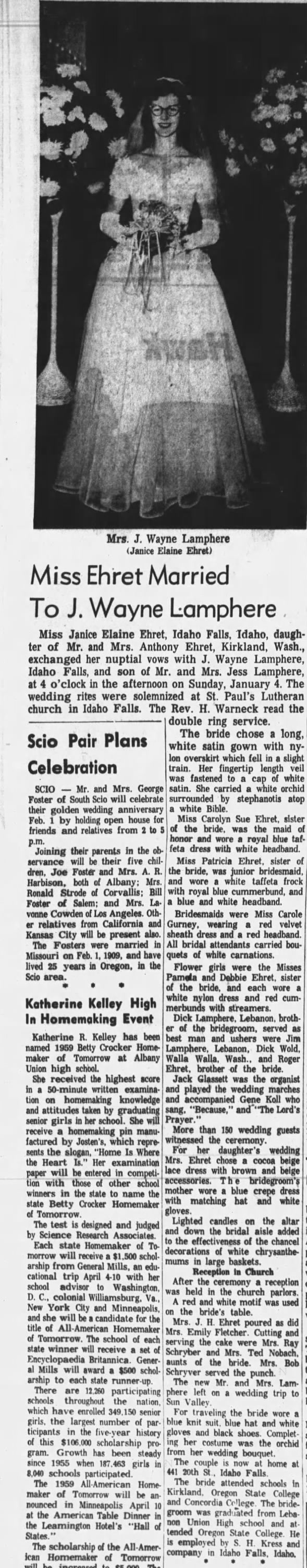 Clipping from Albany Democrat-Herald